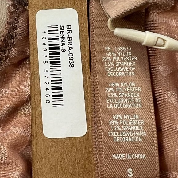 SKIMS Velvet Logo Scoop Bralette Sienna Womens Small - Picture 9 of 10